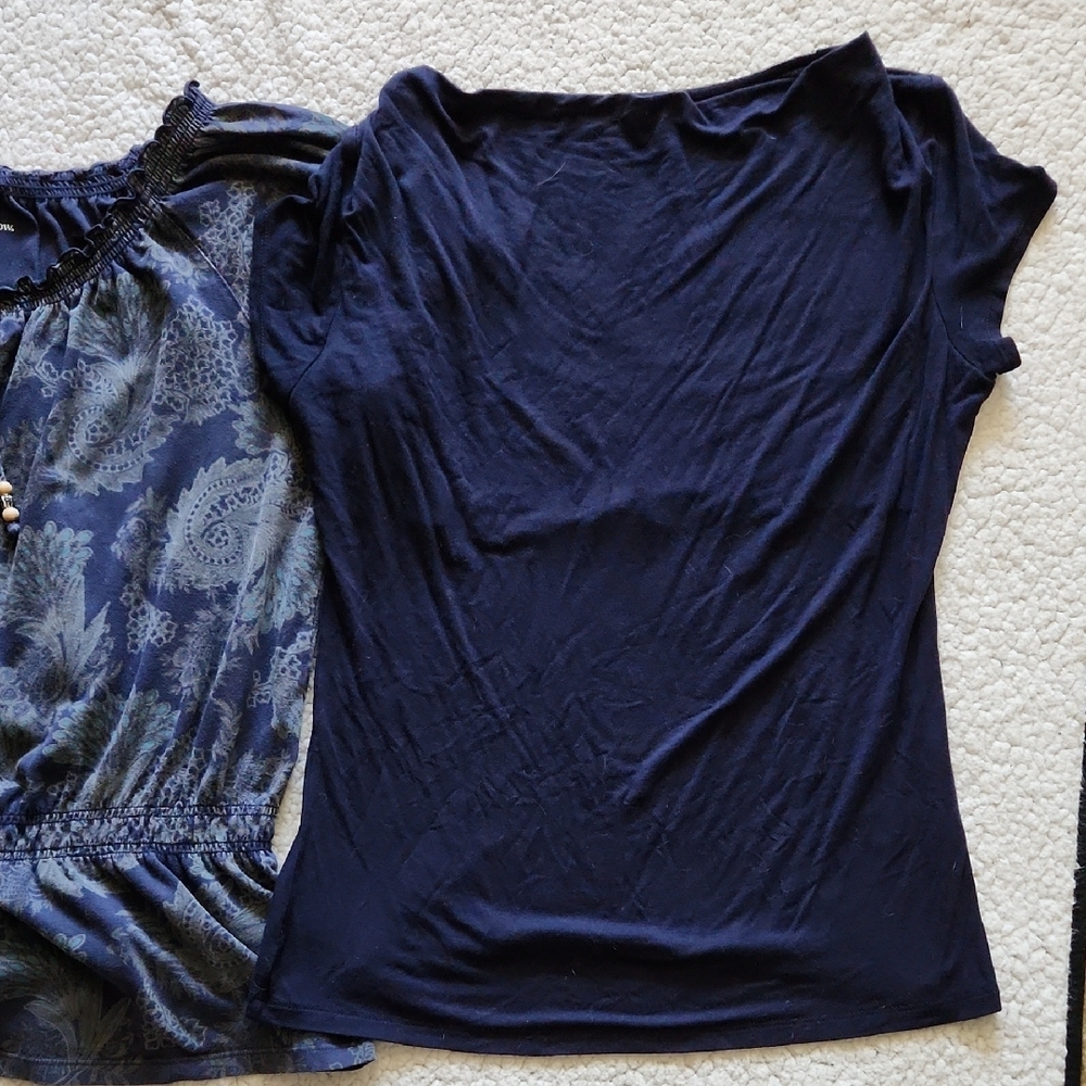 Croft & Barrow Pheasant Blouse & Dante Milan Navy Blue Blouse BUNDLE Sz 1X/XL - Picture 12 of 16